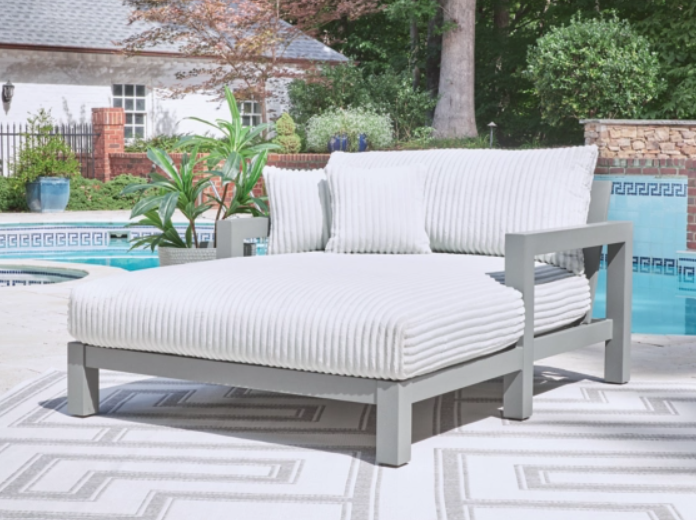 Hurley Park Outdoor Chaise Lounge with Cushion - Gray Hurley Park Outdoor Chaise Lounge with Cushion - Gray