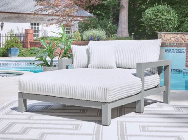 Signature Design by Ashley® Hurley Park Gray Aluminum/Fabric Outdoor Chaise Lounge-3