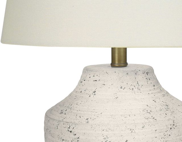 Monarch Specialties Inc. 20"H Cream Concrete Table Lamp-2