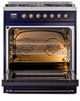 Ilve® Nostalgie II Series 30" Midnight Blue Pro Style Dual Fuel Range-3