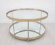 Zeugma Glass Top Coffee Table with Champagne Gold Leaf Base-2