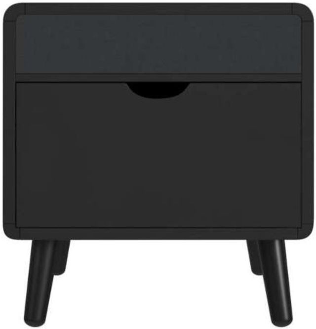 Elements International Halo Black Square Smart End Table-3