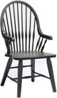 TEI St. Michael Black Matt Rub-Thru Windsor Arm Chair-0