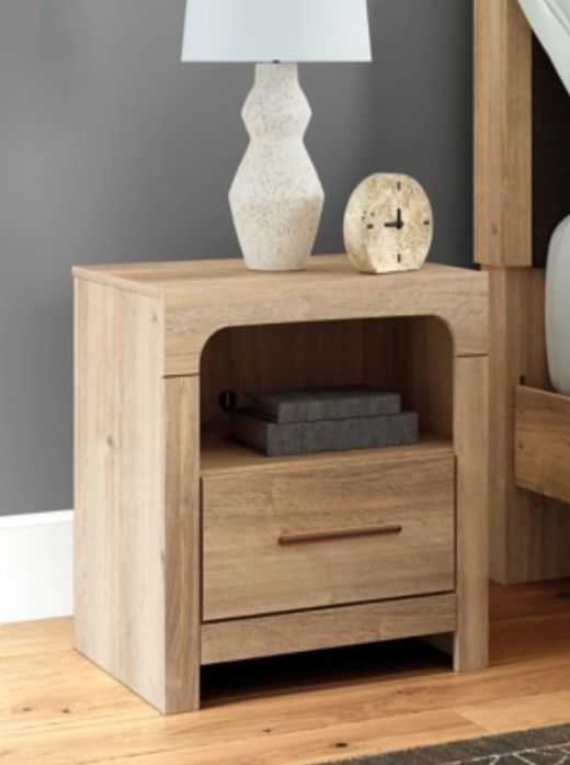 Signature Design by Ashley® Hollymount Tan Nightstand-1