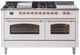 Ilve® Nostalgie II Series 60" White Pro Style Dual Fuel Range-0