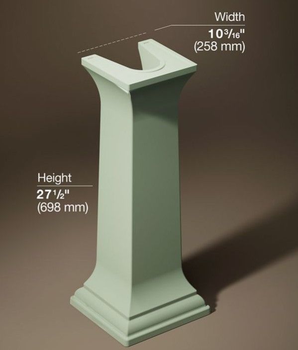 Kohler Memoirs® Aspen Green Bathroom Sink Pedestal-2