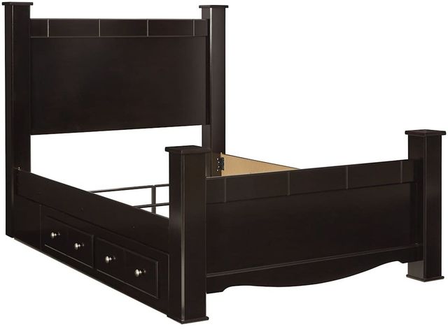 Signature Design by Ashley® Mirlotown Almost Black Queen Poster Storage Bed-0