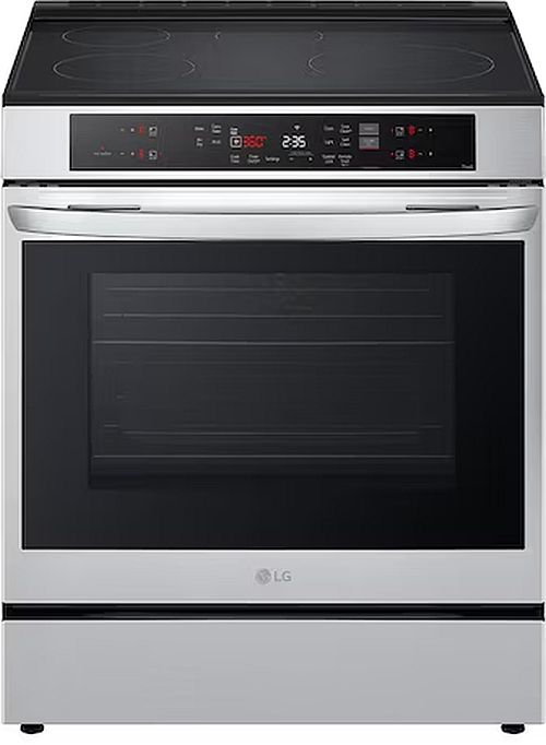 LG 30" Smudge Resistant Stainless Steel Smart Slide-In Induction Range with True Convection and Air Fry-0