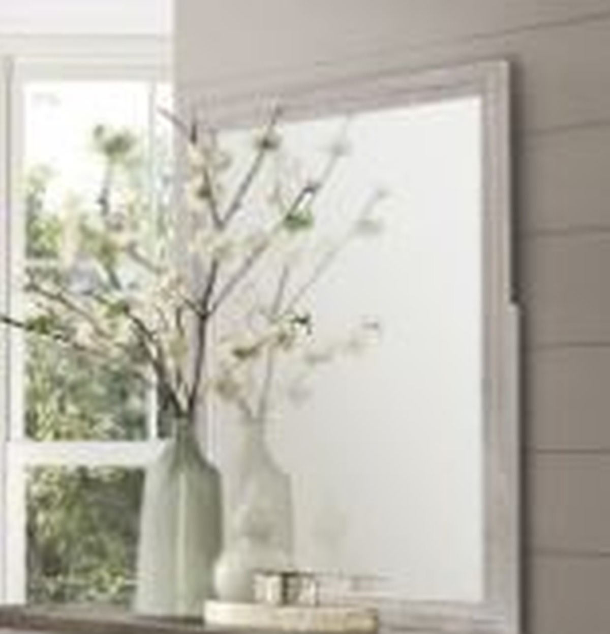 Homelegance® Nashville Antique Gray Mirror | Furniture & Rug
