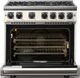Viking® 7 Series 36" Pure White Pro Style Natural Gas Range-1