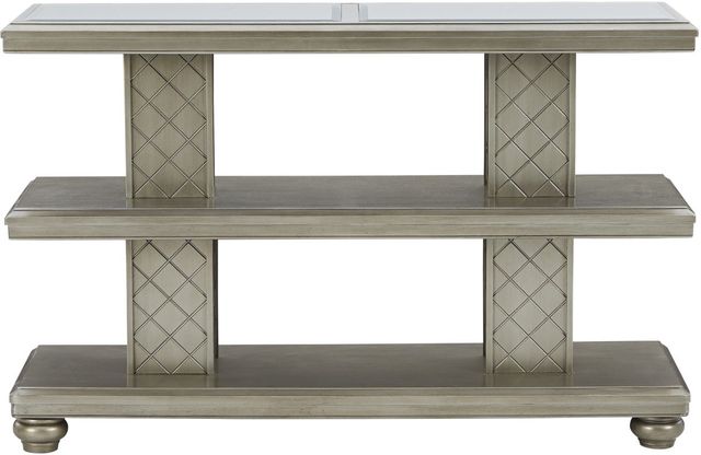 Signature Design by Ashley® Chevanna Platinum Sofa Table-1
