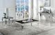 Furniture of America® Wetzikon Black Glass End Table with Silver Legs-1