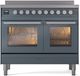 Ilve® Professional Plus II 40" Blue Grey Pro Style Induction Range-2