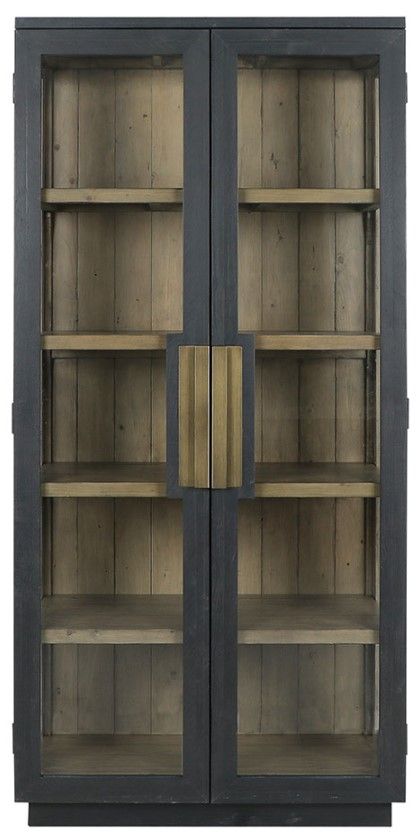 Classic Home Larson Carbon Black 82" Tall Cabinet-2