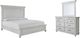 Benchcraft® Kanwyn 3-Piece Whitewash King Panel Bed Set-0