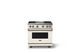 Viking® 5 Series 36" Pure White Pro Style Gas (NG) Range with Brushed Brass Trim-0