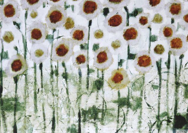 Stylecraft Norman Wyatt White Flower Fields Wall Art-1
