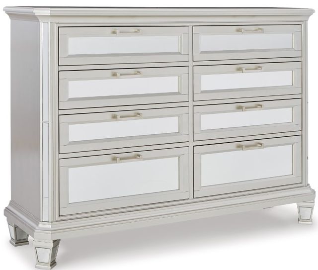 Signature Design by Ashley® Lindenfield 5-Piece Silver King Panel Bed Set-2