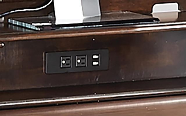 aspenhome® Sheffield 2-Piece Warm Rubbed Brown 75" Desk-1