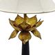 A & B Home Black/Gold Flower Lamp-2
