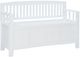 Linon Cynthia White Storage Bench-0