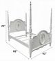 ACME Furniture Flora White Twin Poster Bed-2