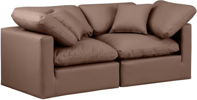 Meridian Furniture Indulge 2-Piece Brown 70" Sofa-0