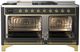 Ilve® Majestic III 60" Graphite Matte Pro Style Dual Fuel Natural Gas Range with French Top and Brass Trim-1