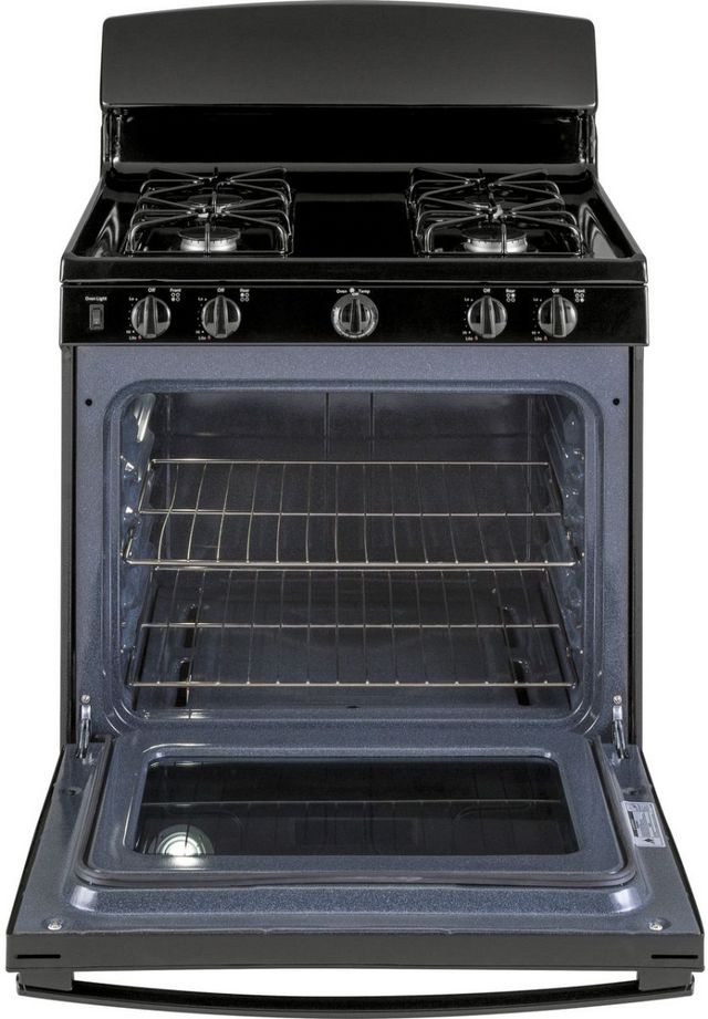 GE® 30" Black Freestanding Gas Range-1