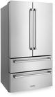 ZLINE 36" 22.5 Cu. Ft. Fingerprint Resistant Stainless Steel Counter Depth French Door Refrigerator with Ice Maker and Water Filter-2