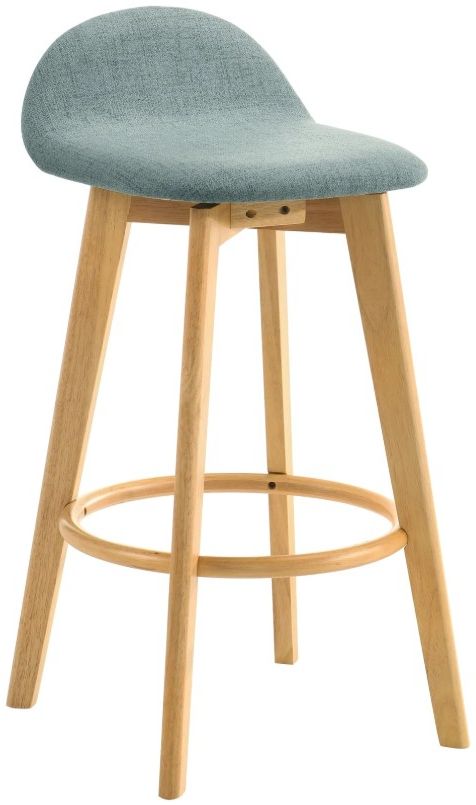 Armen Living Vera 4-Piece Brown/Teal Barstool Set-0