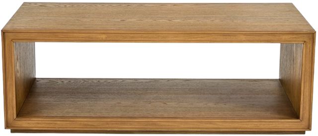 Flexsteel® Waterfall Light Oak Coffee Table with Casters-3