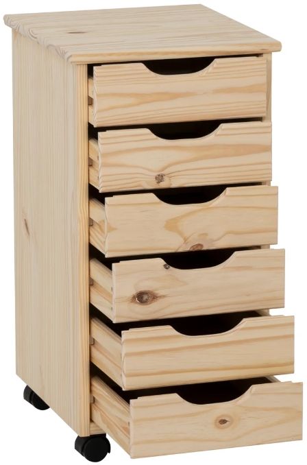 Linon Rudy Unfinished Rolling Storage Cart-4