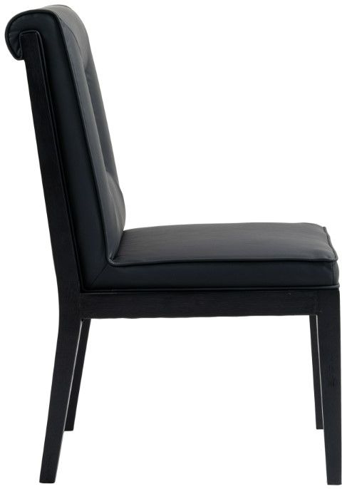 Meridian Furniture Gwendolyn Black Vegan Leather Dining Side Chair-2