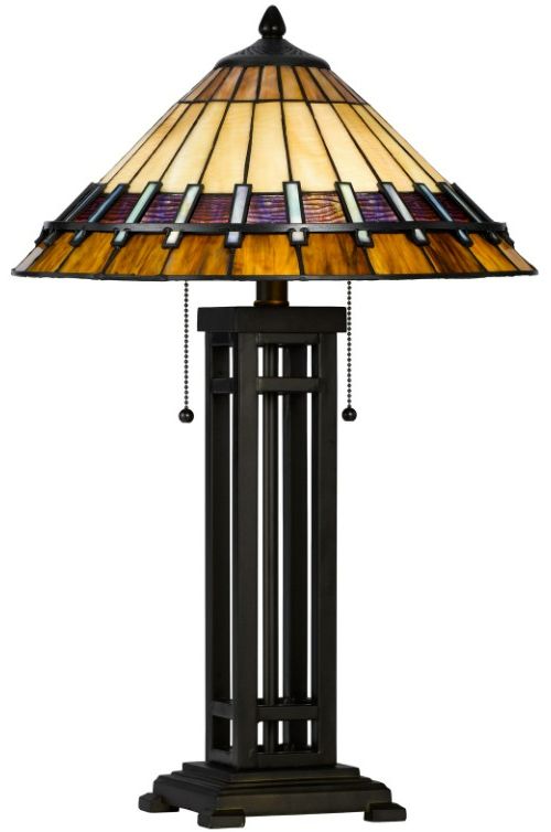Cal® Lighting & Accessories Tiffany Dark Bronze Table Lamp-0