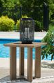 Signature Design by Ashley® Serene Bay Dark Brown Aluminum Outdoor End Table-3
