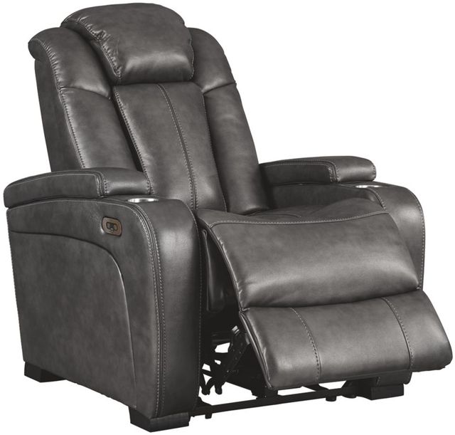 Signature Design by Ashley® Turbulance Quarry Power Recliner with Adjustable Headrest-1