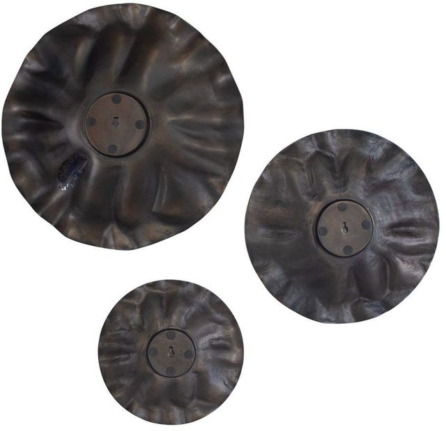 Uttermost® Peonia 3-Piece Golden Dark Bronze Aluminium Indoor-Outdoor Wall Decor Set -2