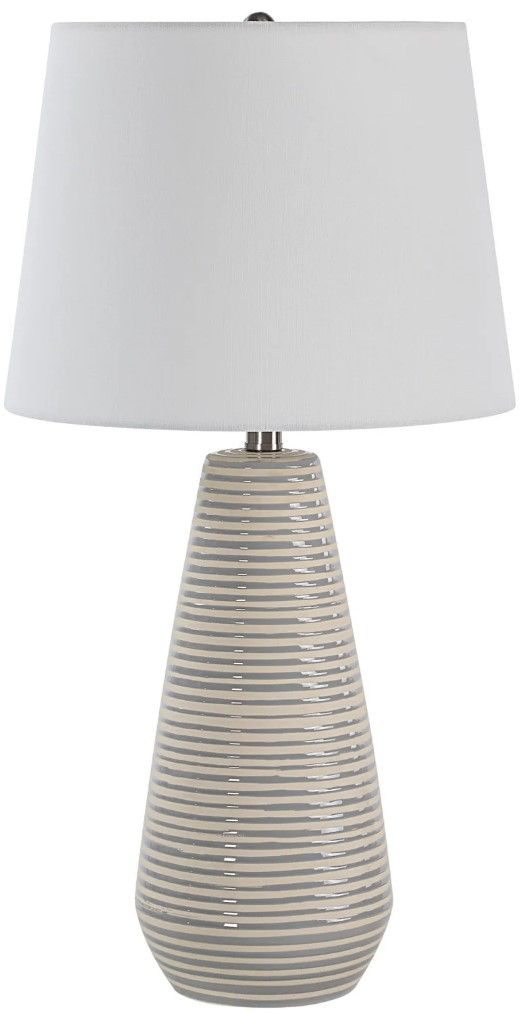 Renwil® Everren Pera Glazed Gray Table Lamp-0