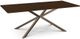 Amisco Customizable Asterisk Walnut  83.5" Rectangular Table with Metal Stand-0