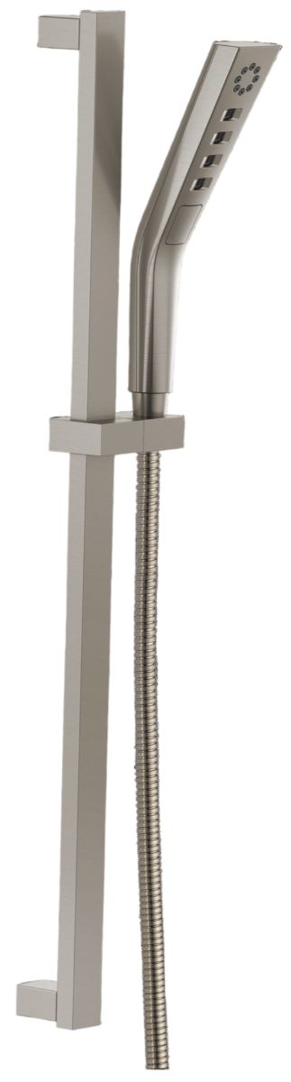 Delta Universal Showering Stainless H2Okinetic® Slide Bar Hand Shower-0