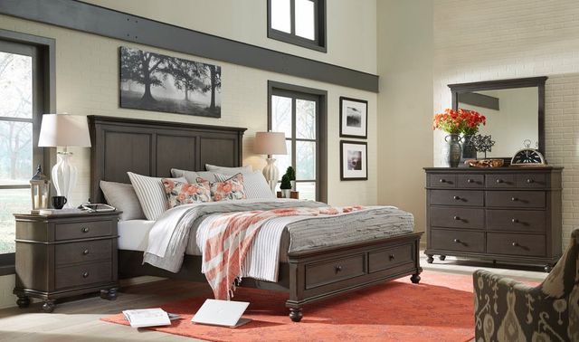 aspenhome® Oxford Peppercorn Queen Panel Headboard-1