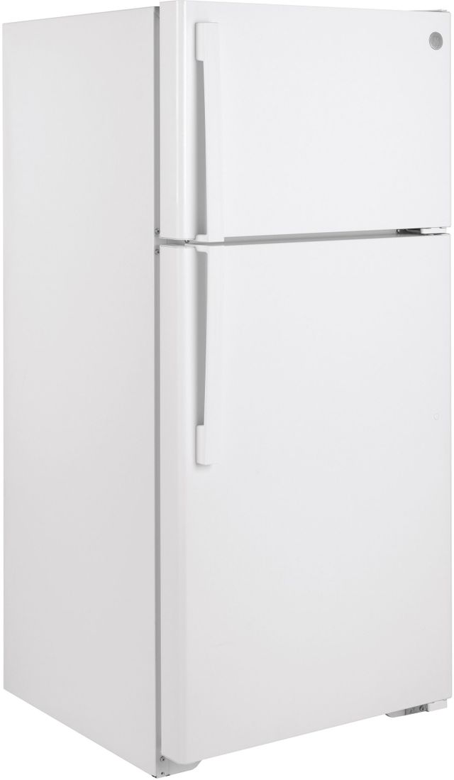 GE® 28 in. 15.6 Cu. Ft. White Top Freezer Refrigerator-3