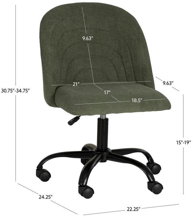 Linon Stormy Green Office Chair-2