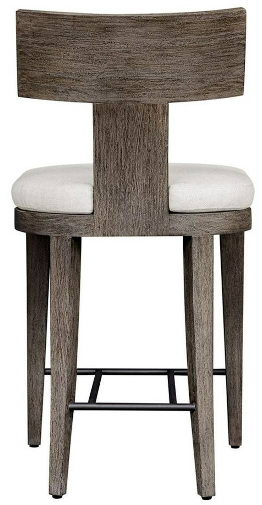Uttermost® Cellini Weathered Gray Wooden Outdoor Counter Stool-4