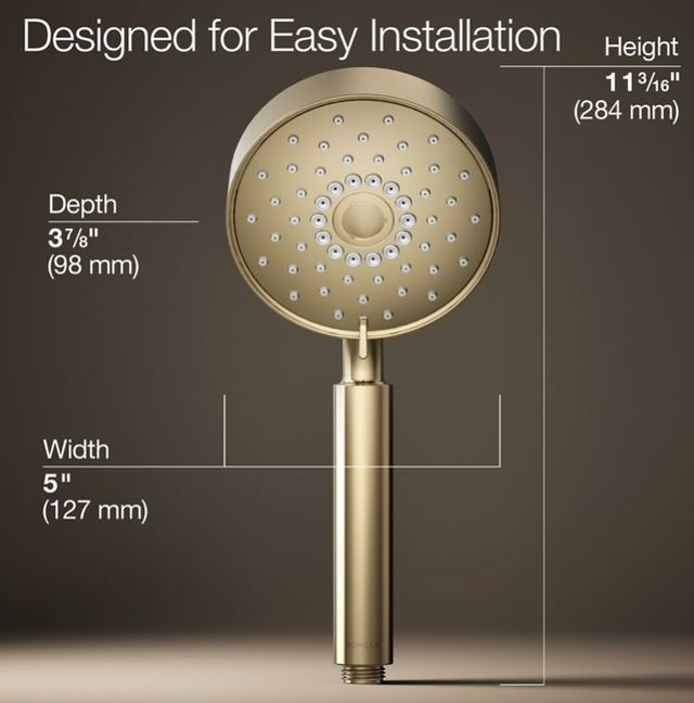 KOHLER® Purist® Vibrant French Gold 2.5 GPM 4-Function Handshower-3