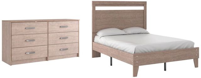 Signature Design by Ashley® Flannia 2-Piece Gray Full Panel Bed Set-0
