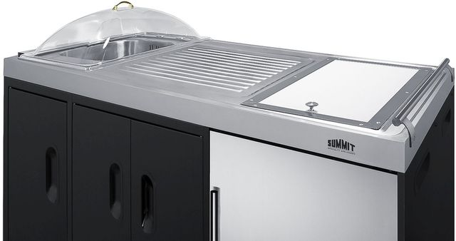 Summit® 58" Black/Stainless Steel Outdoor Portable Kitchenette -2