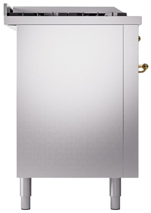 Ilve® Nostalgie II Series 60" Stainless Steel Pro Style Dual Fuel Range-2