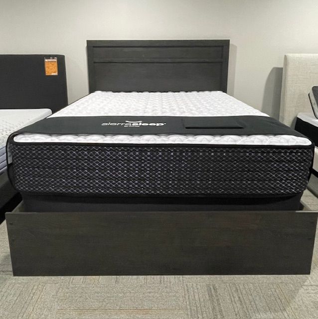 Charcoal Queen Panel Bed - OVERSTOCK-0